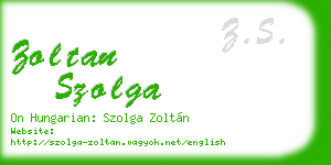 zoltan szolga business card